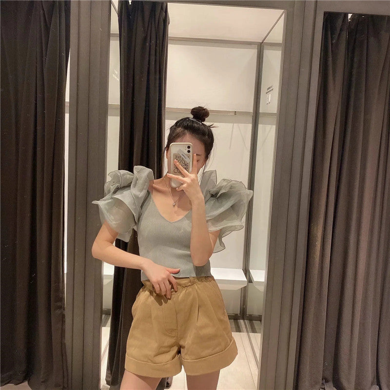 Organza Crop Top
