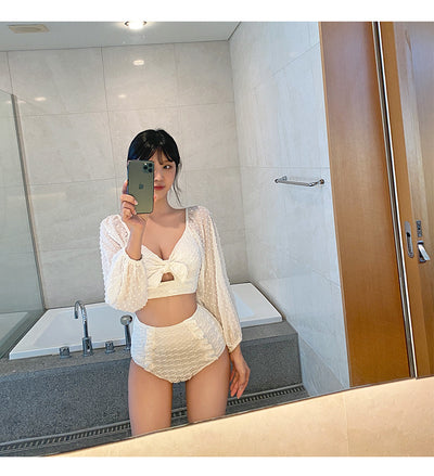 Women's Lace Long Sleeve Bikini Sets - Shé Hauté