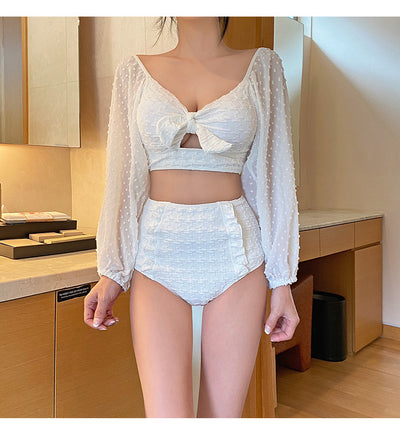 Women's Lace Long Sleeve Bikini Sets - Shé Hauté