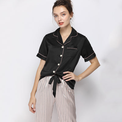 Ensemble pyjama court en soie Sim