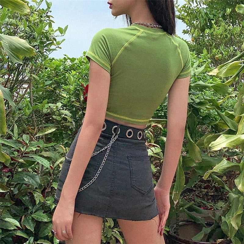 Cropped Butterfly T-Shirt