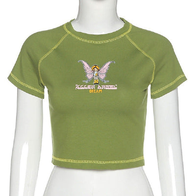 Cropped Butterfly T-Shirt