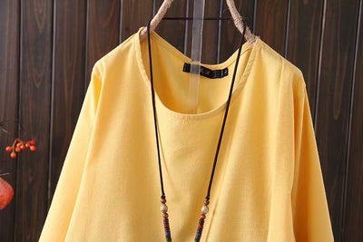 Cotton Linen Embroidered Top