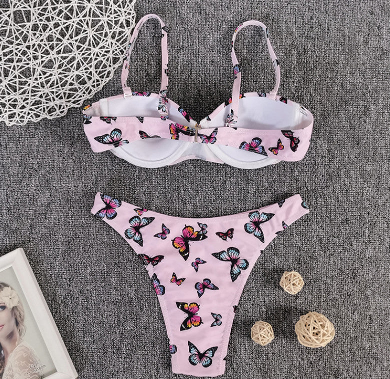 Women's Butterfly Print Bikini Set - Shé Hauté