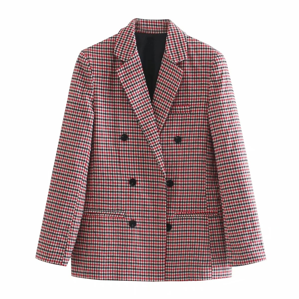 Blazer à carreaux audacieux