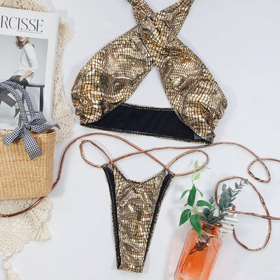 Women's Snake Print Bikini - Shé Hauté