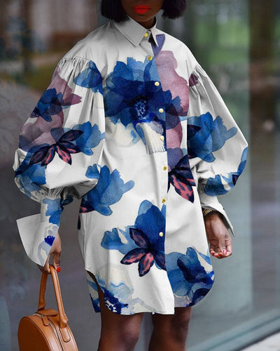 Loose Retro Print Dress