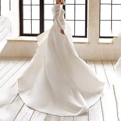 White Satin Dress