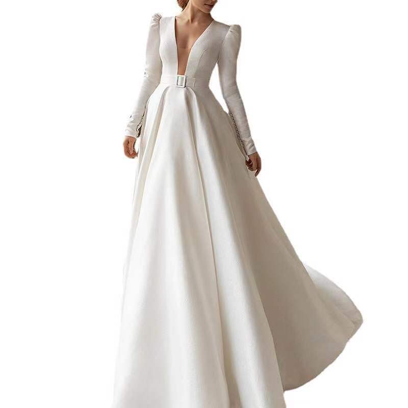 White Satin Dress