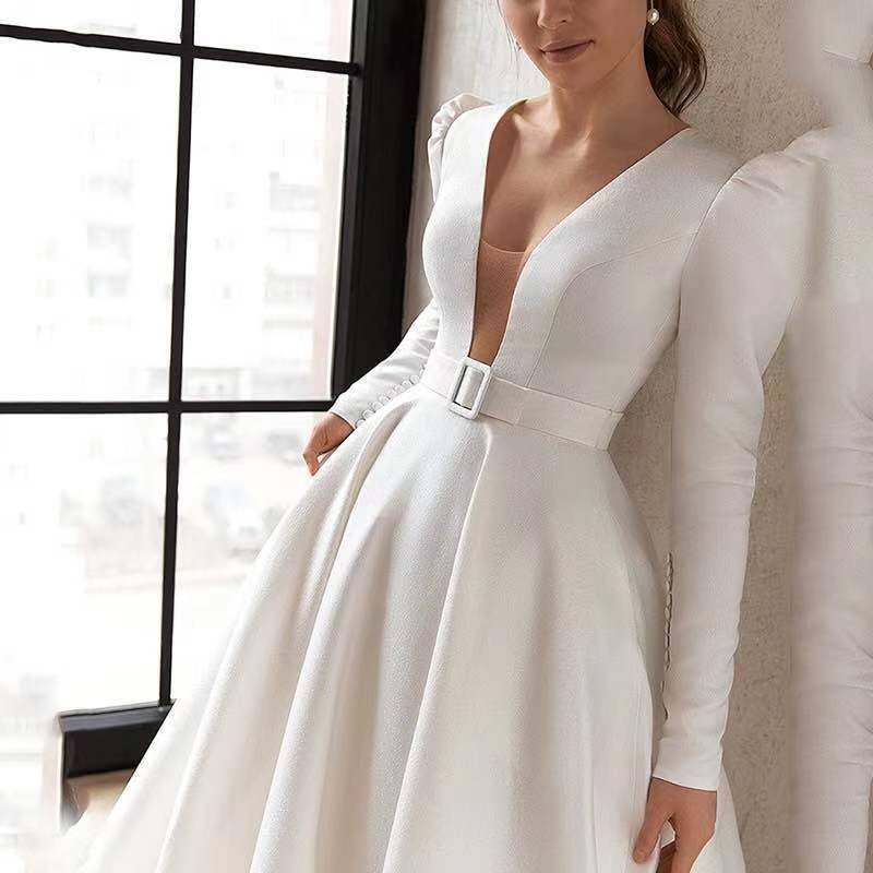 White Satin Dress