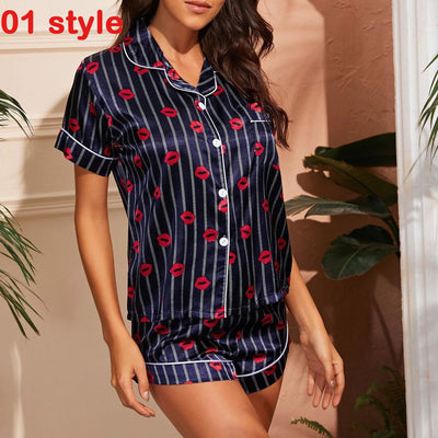 Satin Print PJ Set