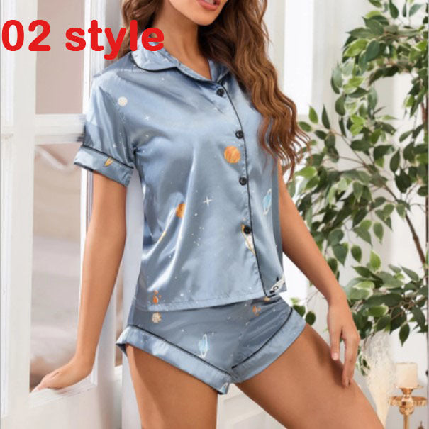 Satin Print PJ Set