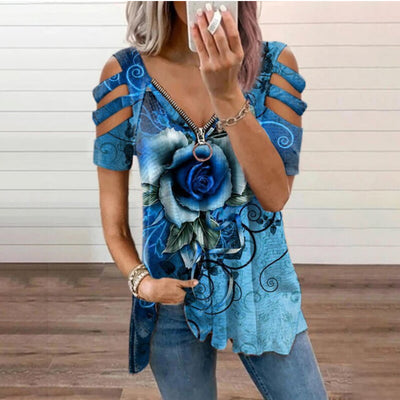 V-Neck Print Tee