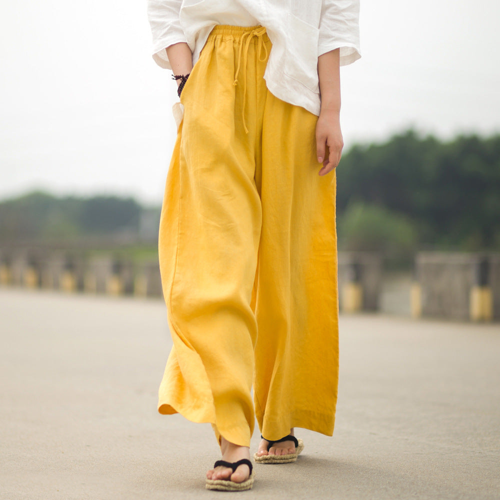Pantalon à jambes larges