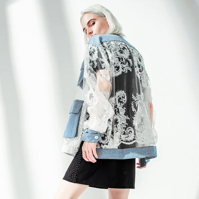 Blazer en jean ample