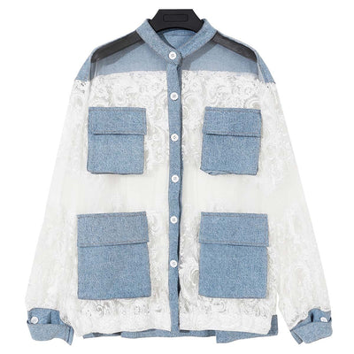 Blazer en jean ample