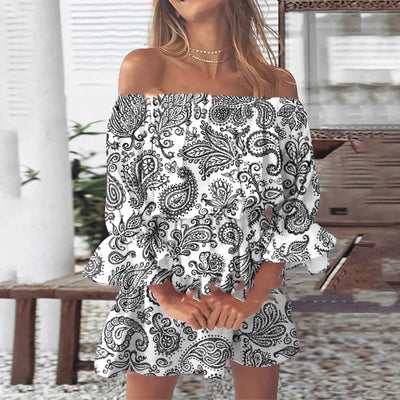 Robe imprimée plissée 