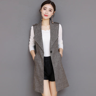 Plaid Blazer Vest