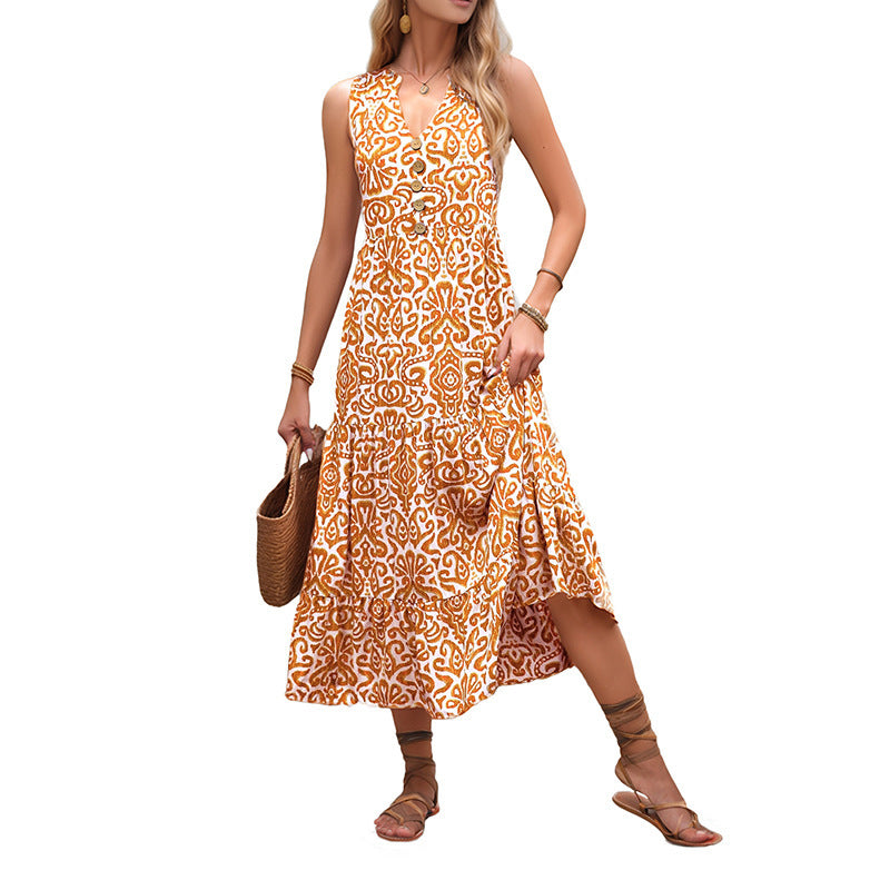 Abstract Midi Dress
