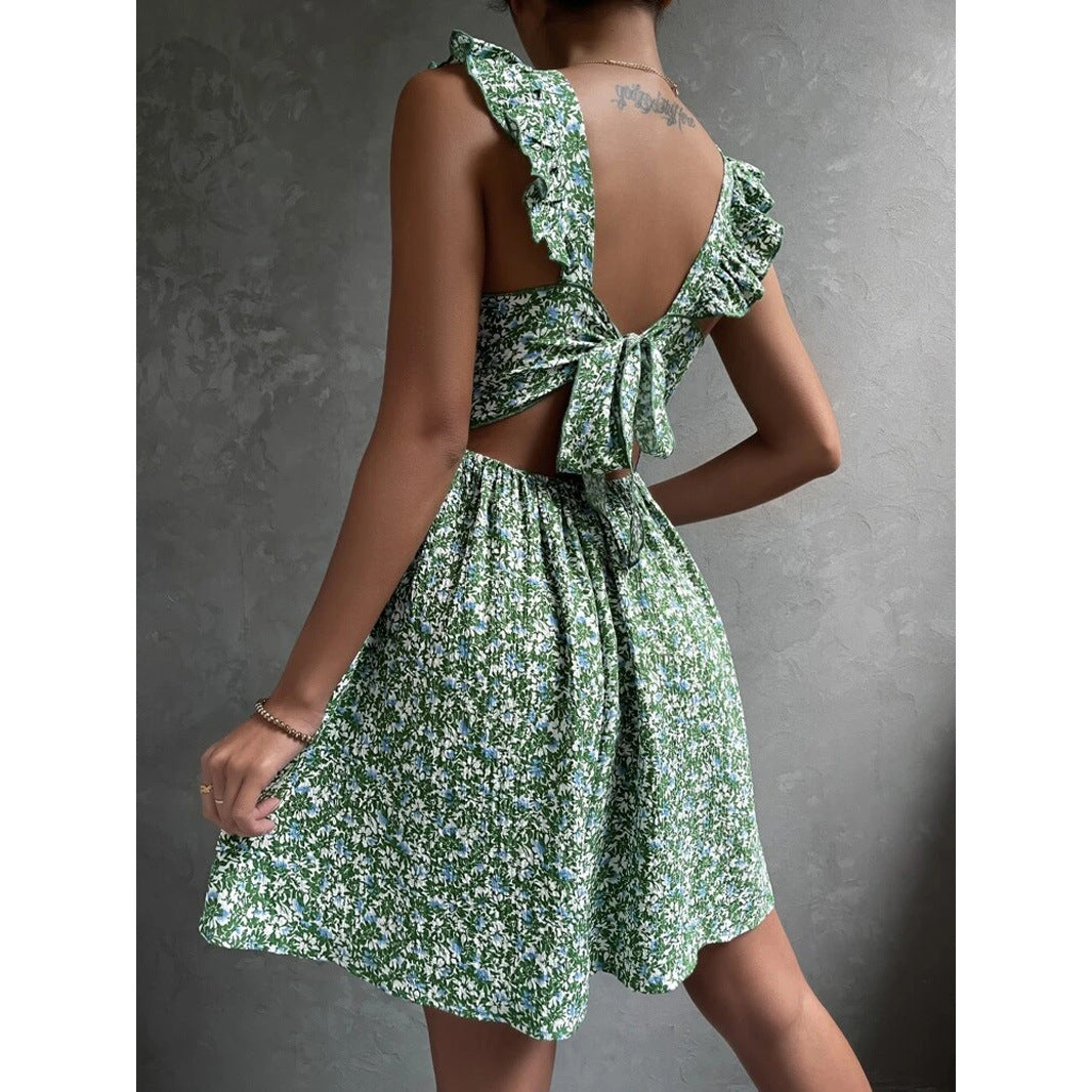 Robe d'été avec nœud dans le dos