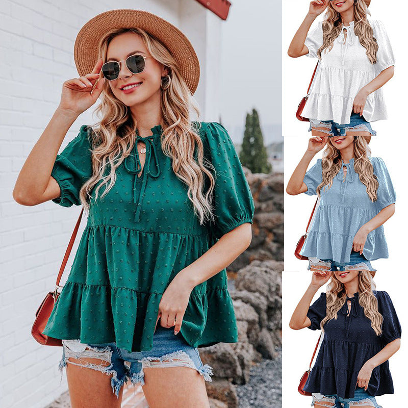 Lace Puff Sleeve Shirt