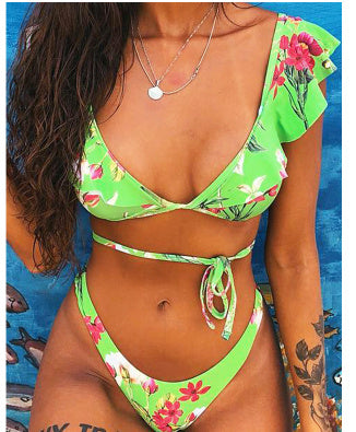 Swimsuit Split Printed Bikini - Shé Hauté