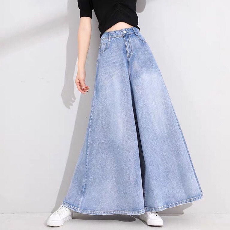 Jupe en jean à jambes larges