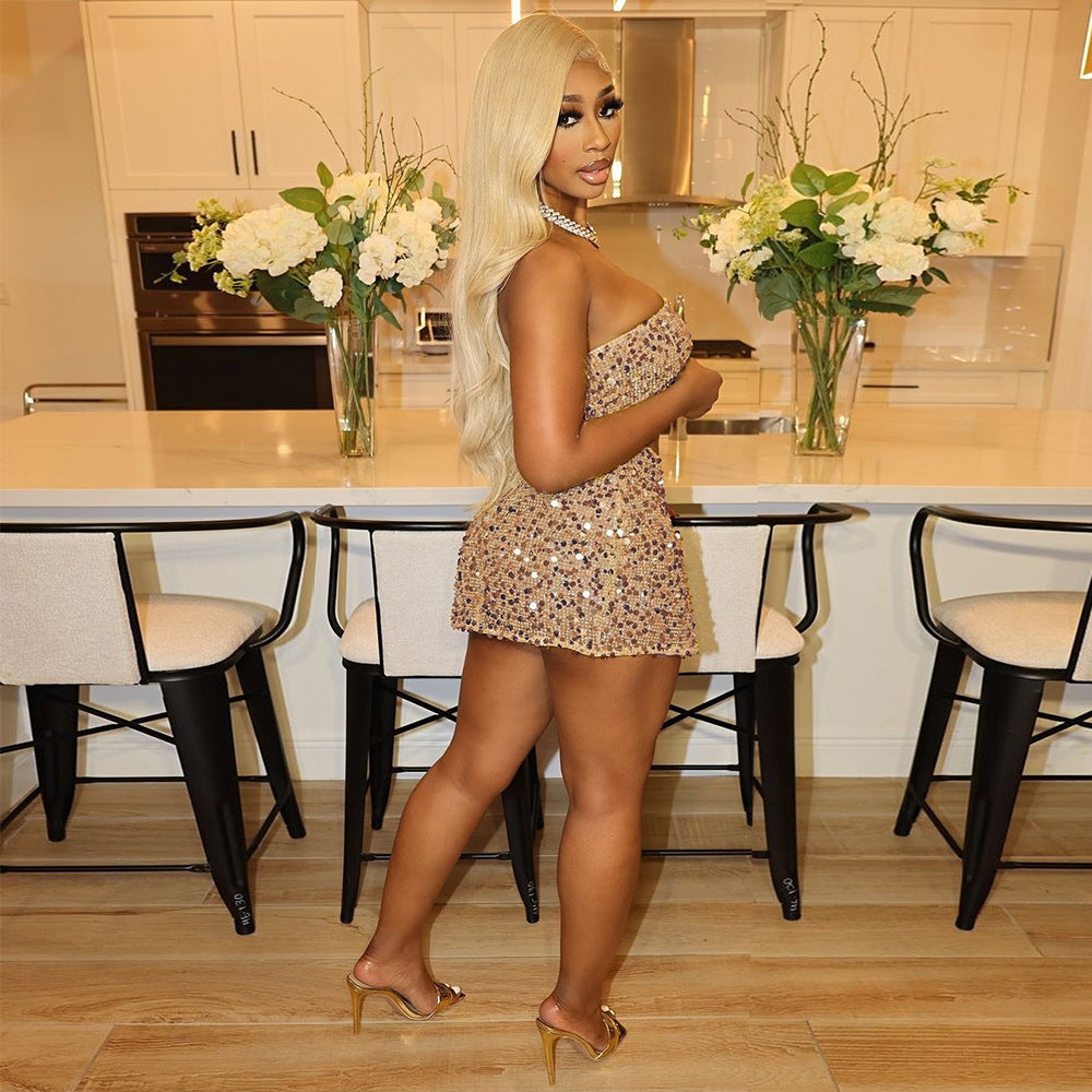 Bold Slit Dress Set