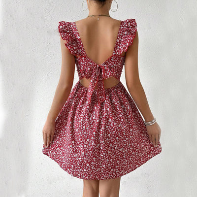 Robe d'été avec nœud dans le dos