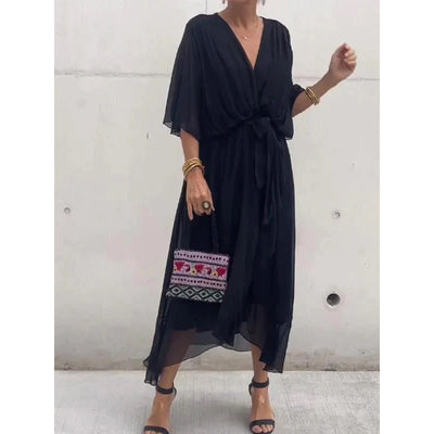 Robe d'été irrégulière nouée
