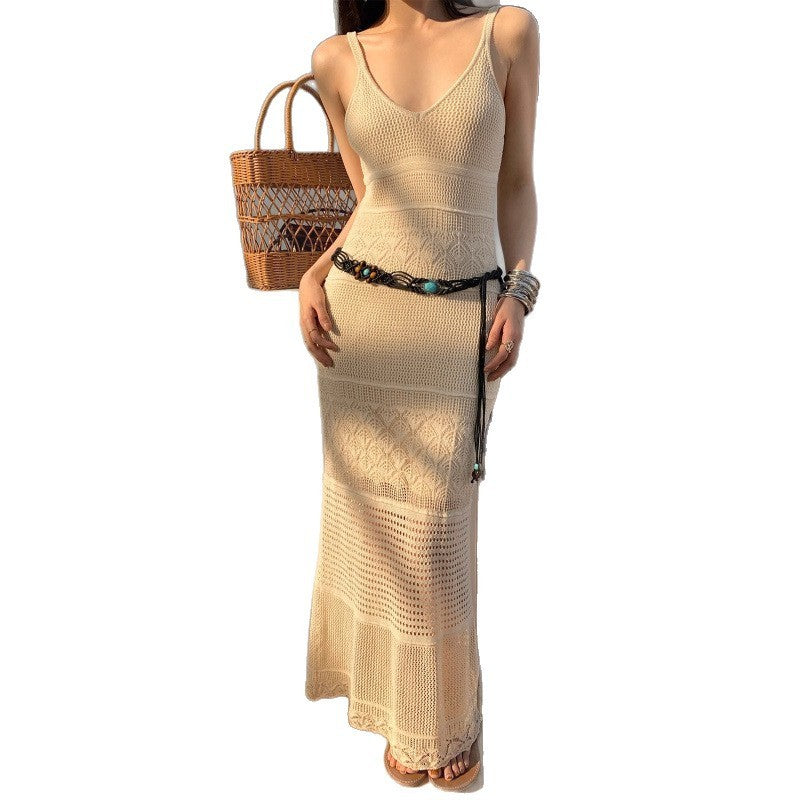 Robe en tricot creux
