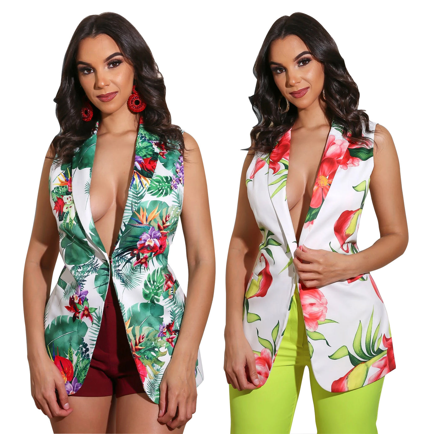 Blazer imprimé sans manches