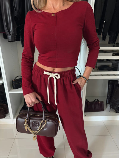 Casual Waist-Exposure Set