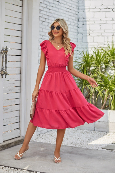 Summer Ruffle Midi Dress