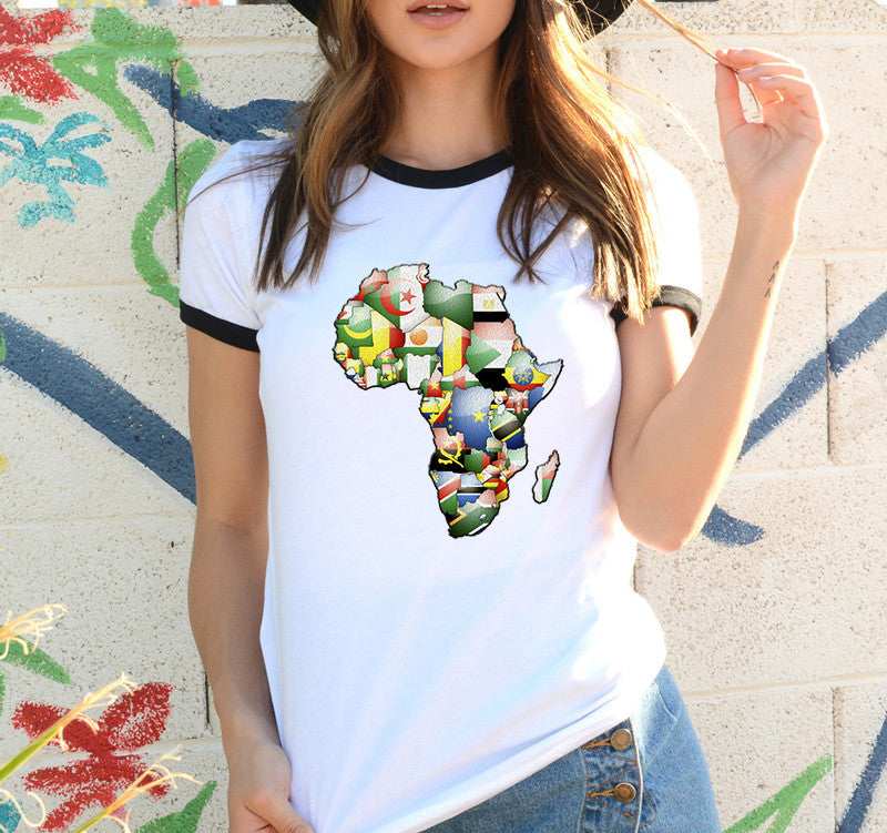 Africa Map Print Tee