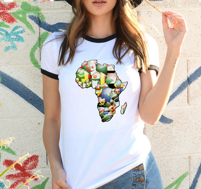 Africa Map Print Tee