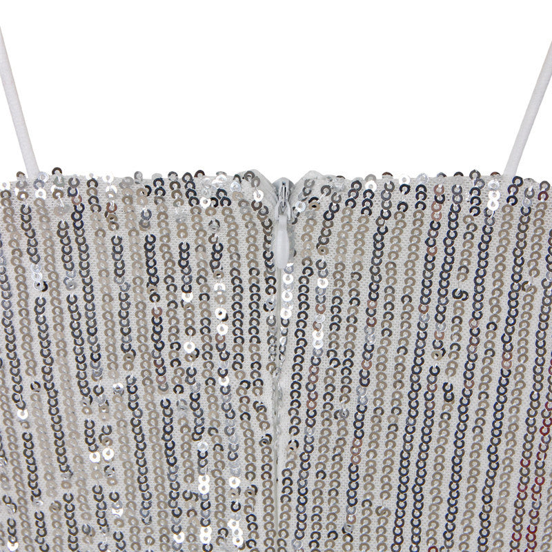 Sequin Strap Dress
