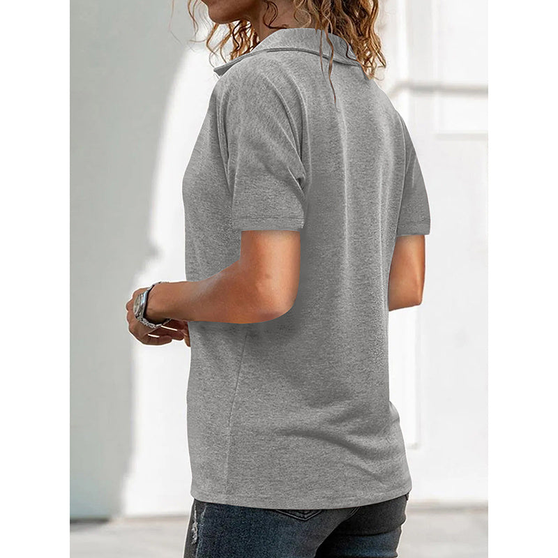 Women's Zipper Polo Shirt