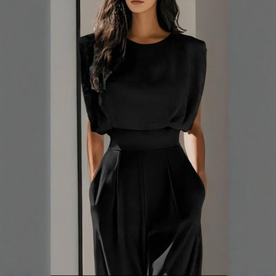 Solid Color Casual Jumpsuit
