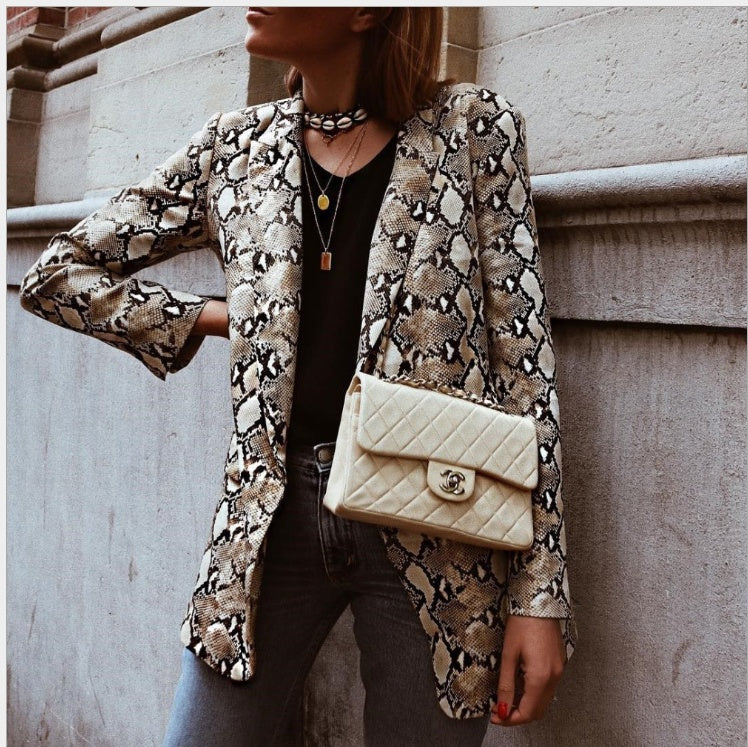 Blazer serpent audacieux