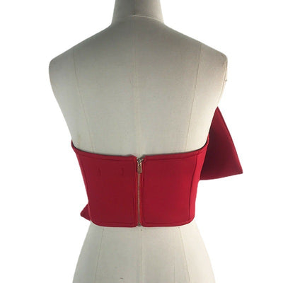 Crop Off Shoulder Bow