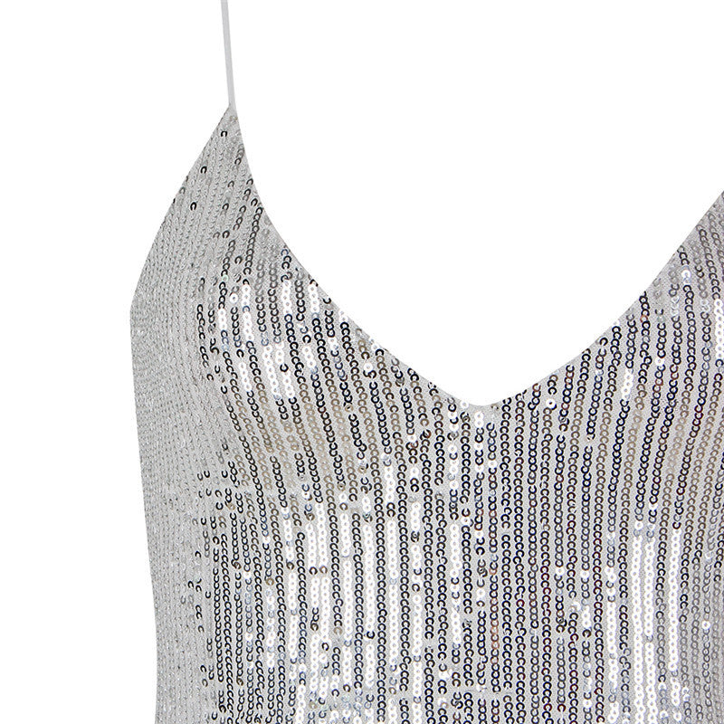 Sequin Strap Dress