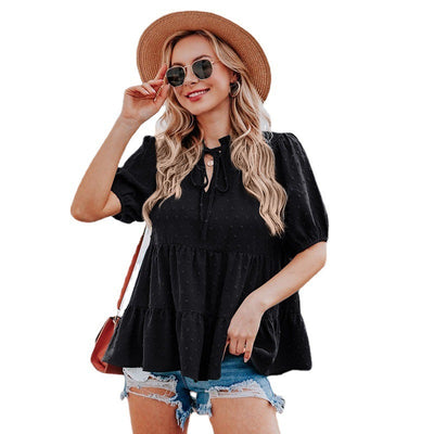 Lace Puff Sleeve Shirt