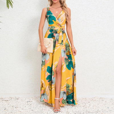 Floral V-Neck Maxi Dress