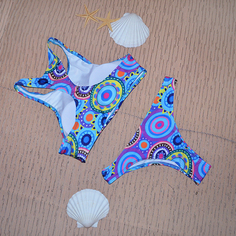 Women's Circle Print Bikini Set