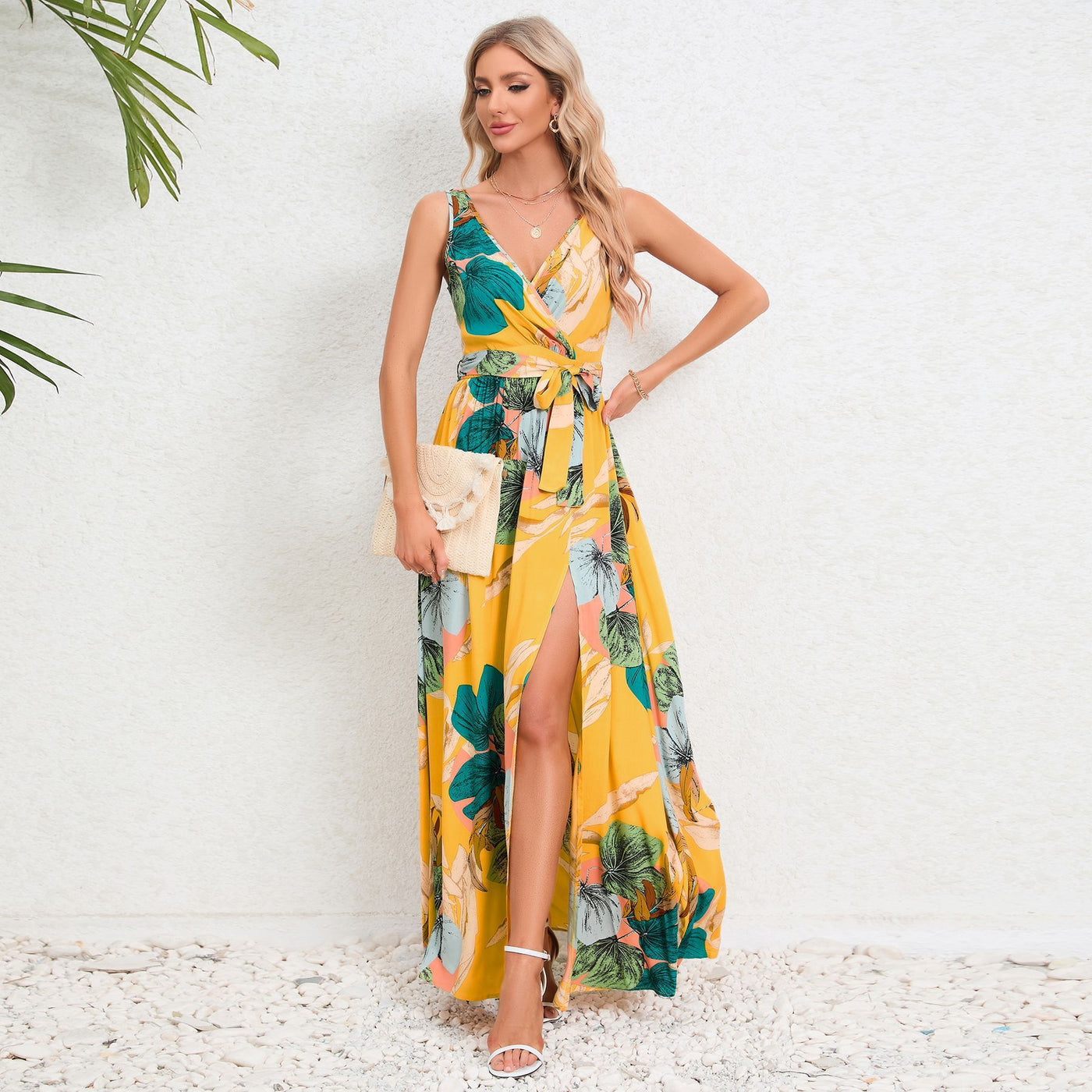 Floral V-Neck Maxi Dress
