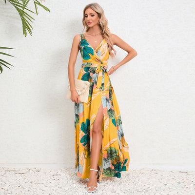 Floral V-Neck Maxi Dress