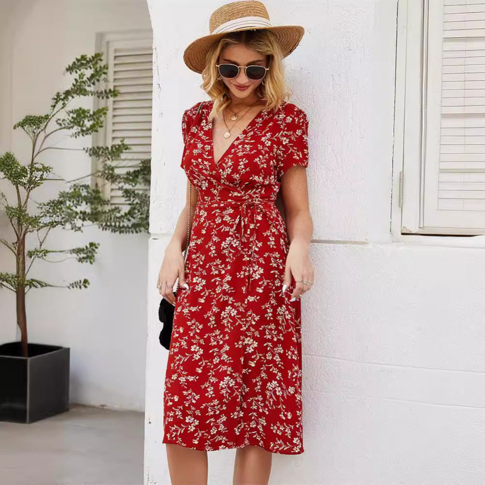 Robe fleurie rétro