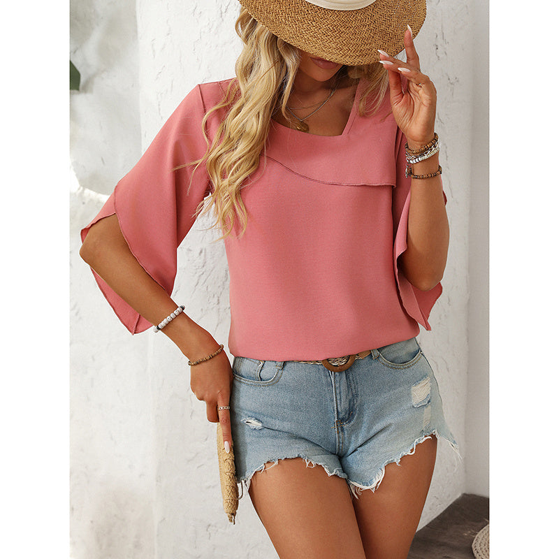 Women's V-Neck Work Blouse