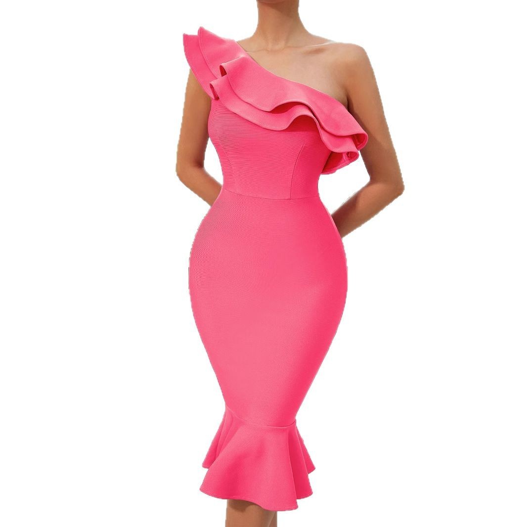Ruffled Off-Shoulder Party Dress - Shé Hauté